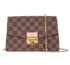 Croisette Wallet On Chain, &pound;1,100, Handbags, Brown/Pink, Canvas, Front view